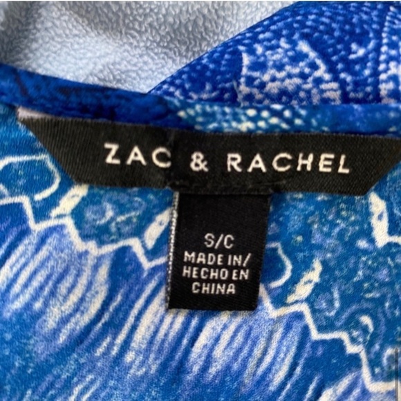 Zac & Rachel Layered Sleeveless Blouse Blue Size S - Picture 8 of 9